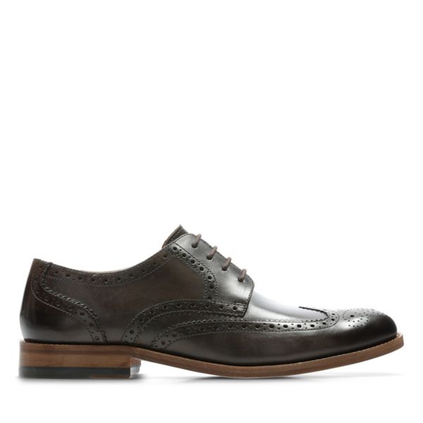 Clarks Mens James Wing Brogues Dark Brown | CA-8140937